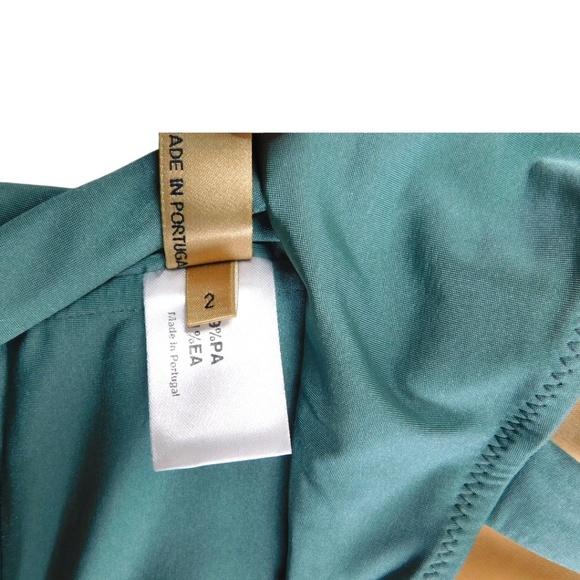 Lazul One-Shoulder Cutout Swimsuit • Size 2 • Teal Green - Picture 14 of 14